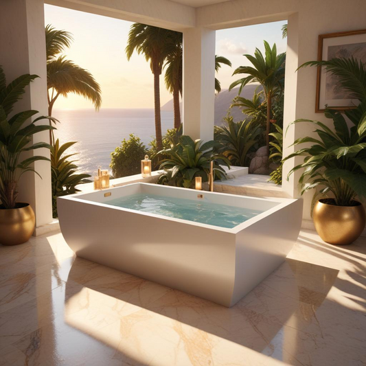 Ice Nest Modern Rectanglar Cold Plunge Tub